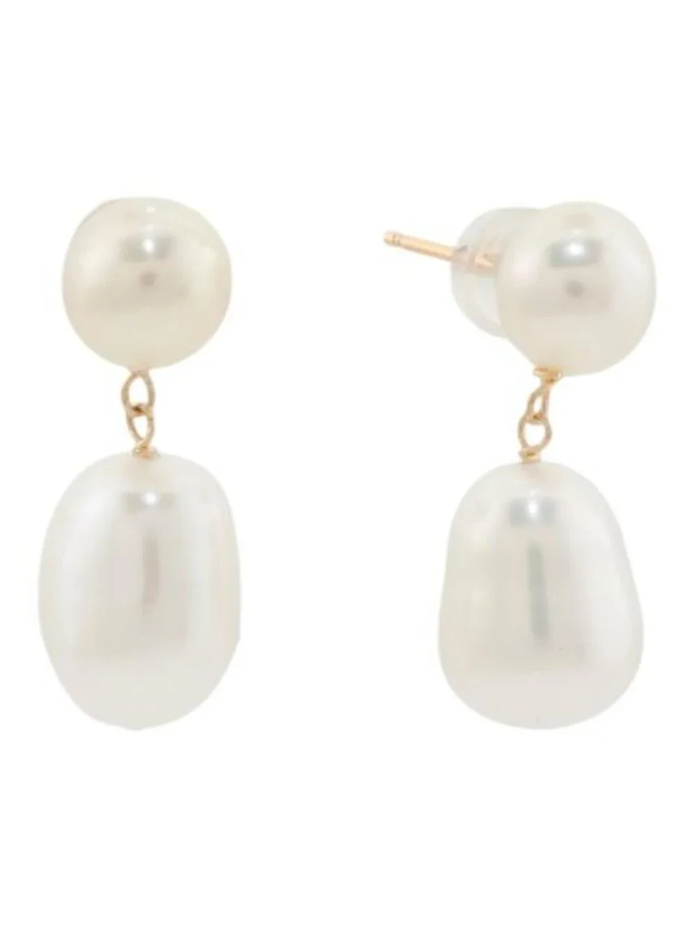 GEORG K Made In Usa 14kt White Freshwater Pearl Dangle Earring